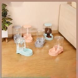 large capacity automatic pet feeder and water dispenser set