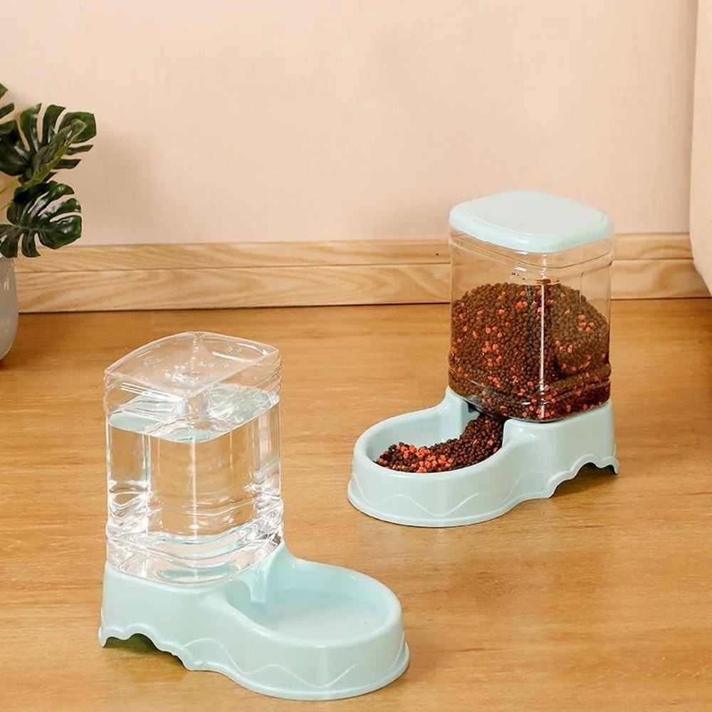Large Capacity Automatic Pet Feeder And Water Dispenser Set 7