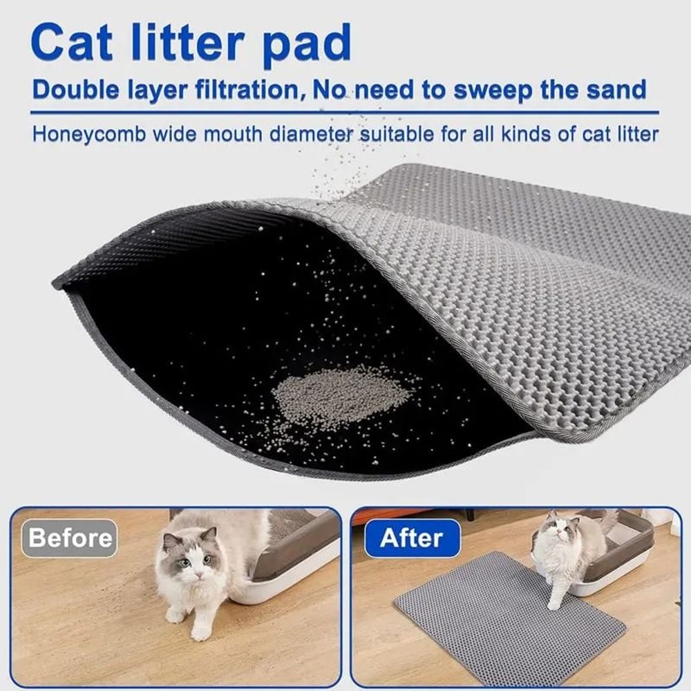 Waterproof Double Layer Cat Litter Trapping Mat 5