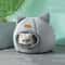 Cute Cat Head Shape Warm Sleep Cave Bed For Cats 4