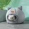 Cute Cat Head Shape Warm Sleep Cave Bed For Cats 4