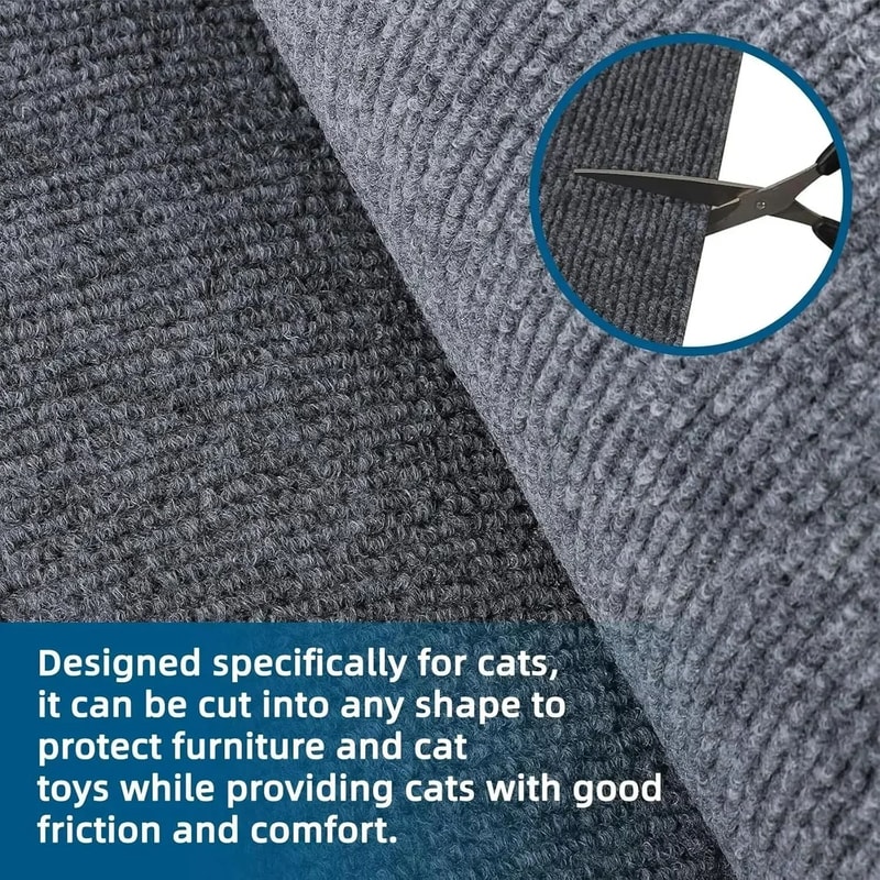 Self Adhesive DIY Cat Scratcher Mat For Sofa And Wall Protection 13