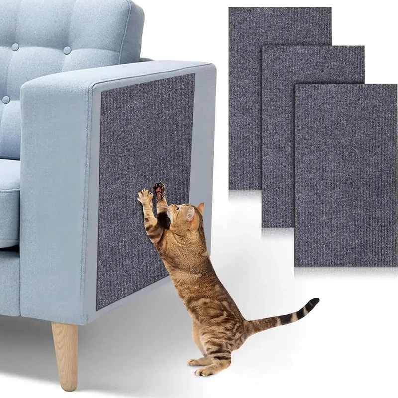 Self Adhesive DIY Cat Scratcher Mat For Sofa And Wall Protection 14