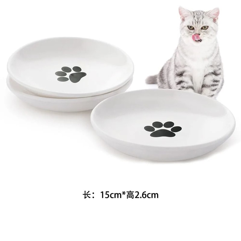 Anti Tip Porcelain Cat Food Bowl With Silicone Base 5