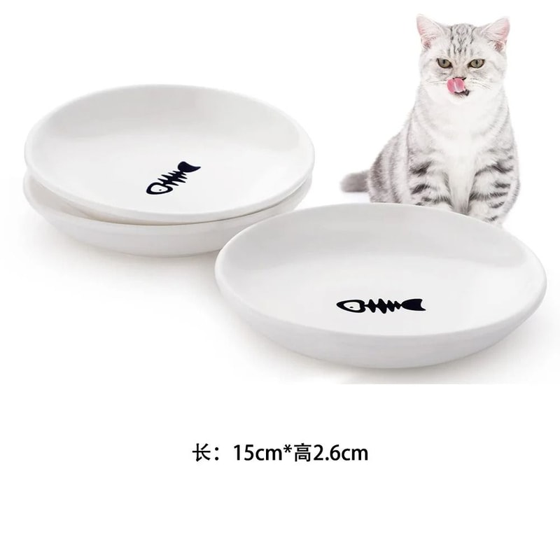 Anti Tip Porcelain Cat Food Bowl With Silicone Base 6
