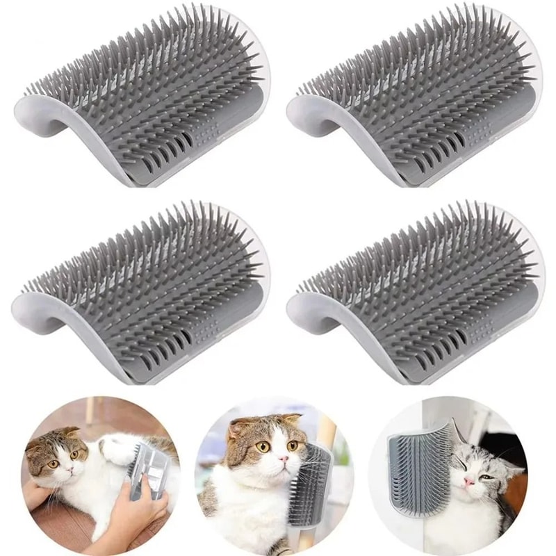 Self Grooming Cat Corner Scratcher Massage Comb With Catnip 15