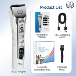 fenice cordless pet grooming clippers with lcd display