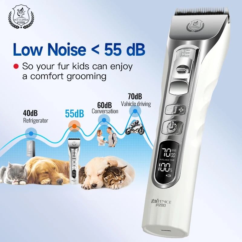 Fenice Cordless Pet Grooming Clippers With LCD Display 20