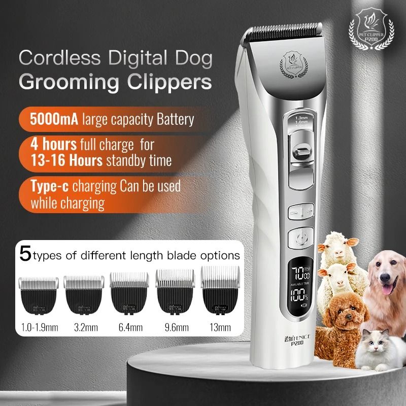 Fenice Cordless Pet Grooming Clippers With LCD Display 22