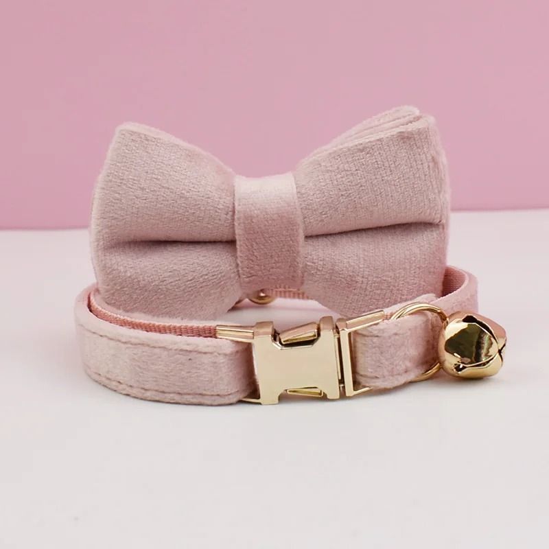 Adjustable Cat Collar With Bow Tie Engraveable Safety Buckle And Comfortable Fit 17