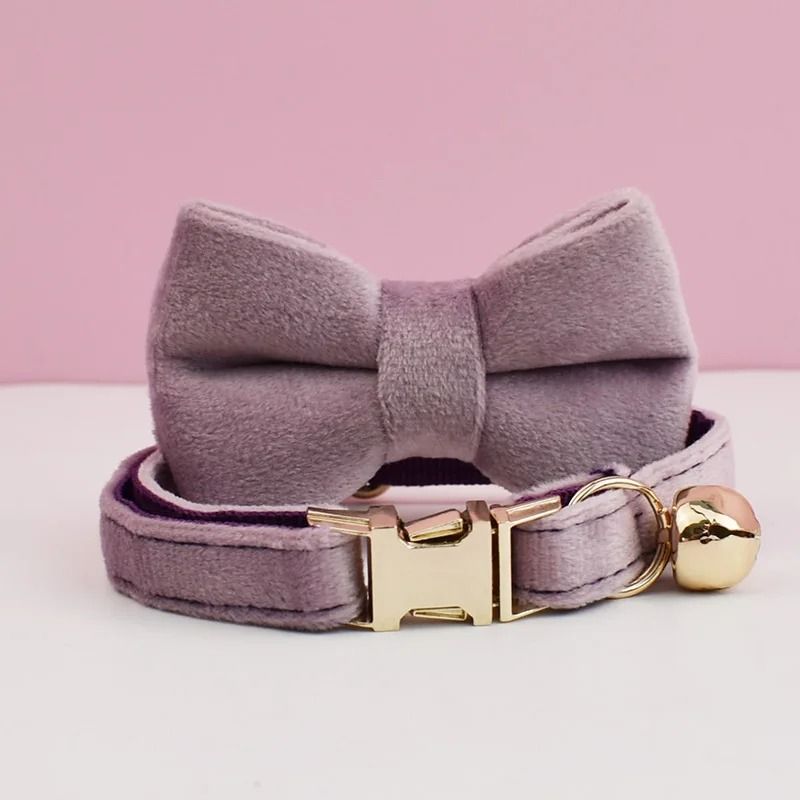 Adjustable Cat Collar With Bow Tie Engraveable Safety Buckle And Comfortable Fit 15