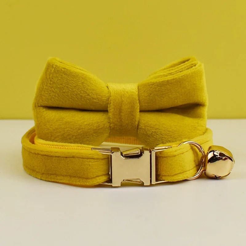 Adjustable Cat Collar With Bow Tie Engraveable Safety Buckle And Comfortable Fit 22