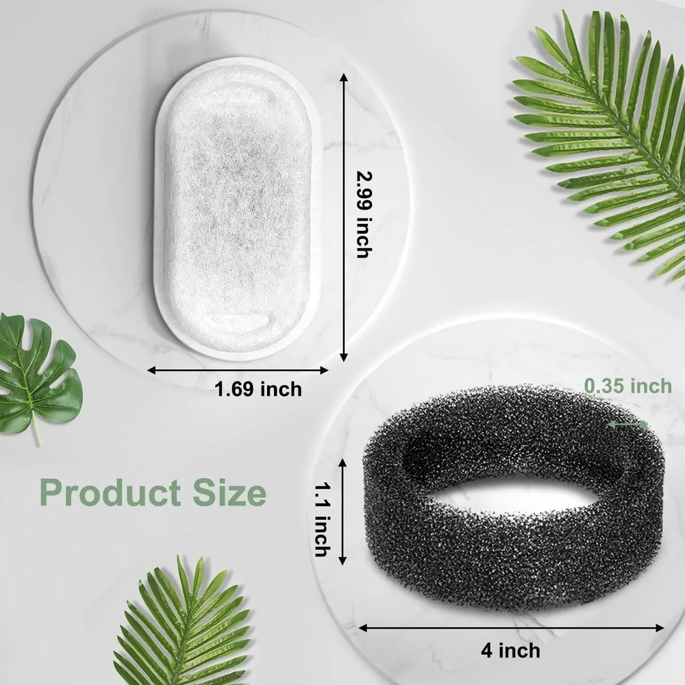 Activated Carbon Replacement Filter For Stainless Steel Cat Water Fountain And Pet Water Dispenser 5