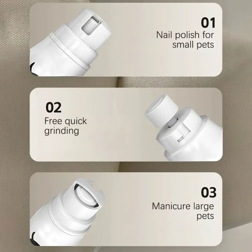 Rechargeable Pet Nail Grinder Electric Cat And Dog Nail Trimmer With 3 Speed Settings 2