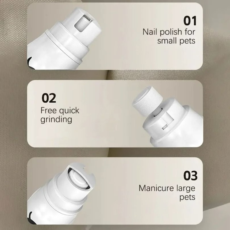 Rechargeable Pet Nail Grinder Electric Cat And Dog Nail Trimmer With 3 Speed Settings 2