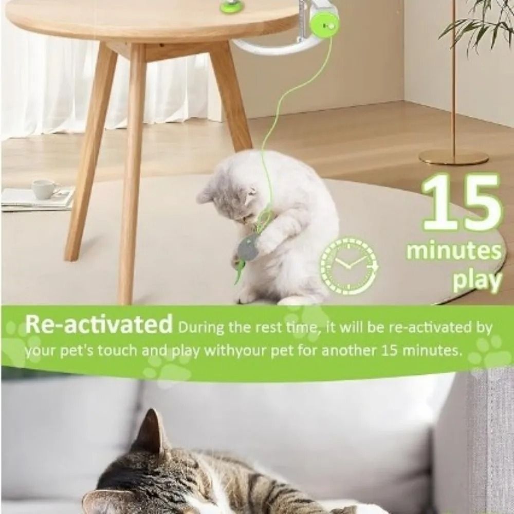 Automatic Rebound Door Hanging Cat Toy With Mice Interactive Indoor Exercise Teaser 2