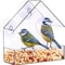 Clear Acrylic Window Bird Feeder Hanging Outdoor Bird House With Suction Cups 3