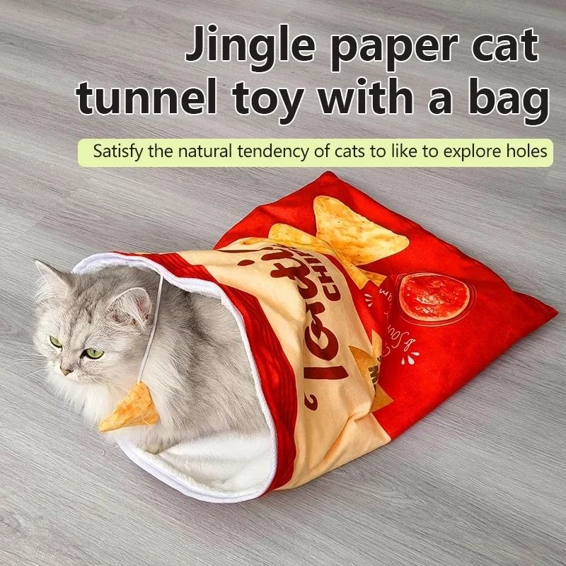 Collapsible Cat Tunnel Toy With Plush Ball Interactive Play Tunnel For Indoor Cats 10