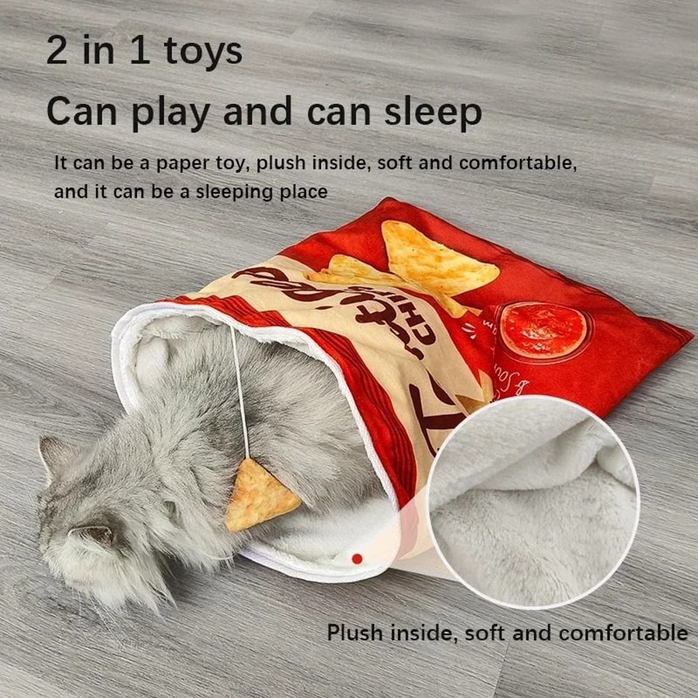 Collapsible Cat Tunnel Toy With Plush Ball Interactive Play Tunnel For Indoor Cats 12