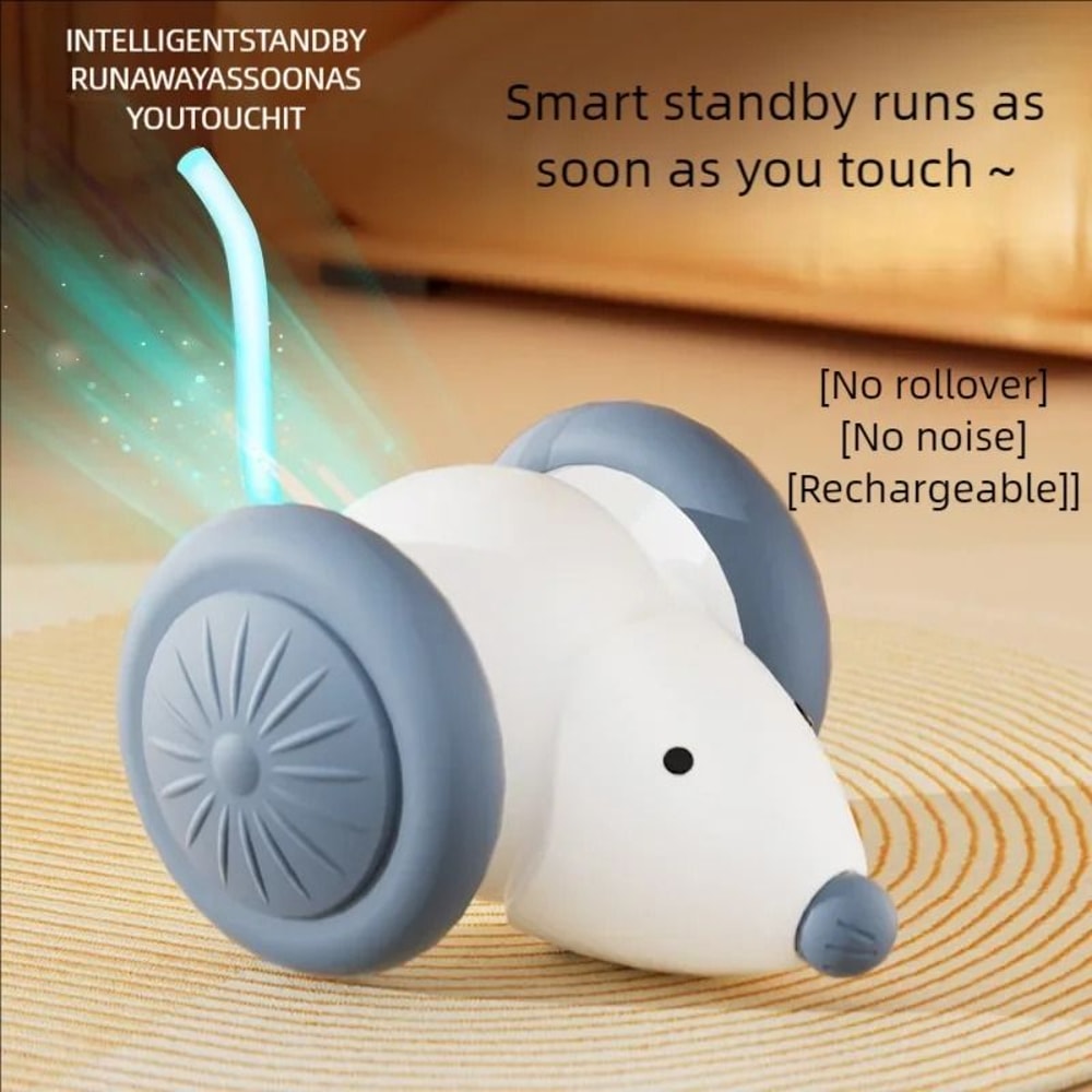 Interactive Electric Mouse Car Cat Toy Rechargeable Smart Automatic Pet Teaser 5