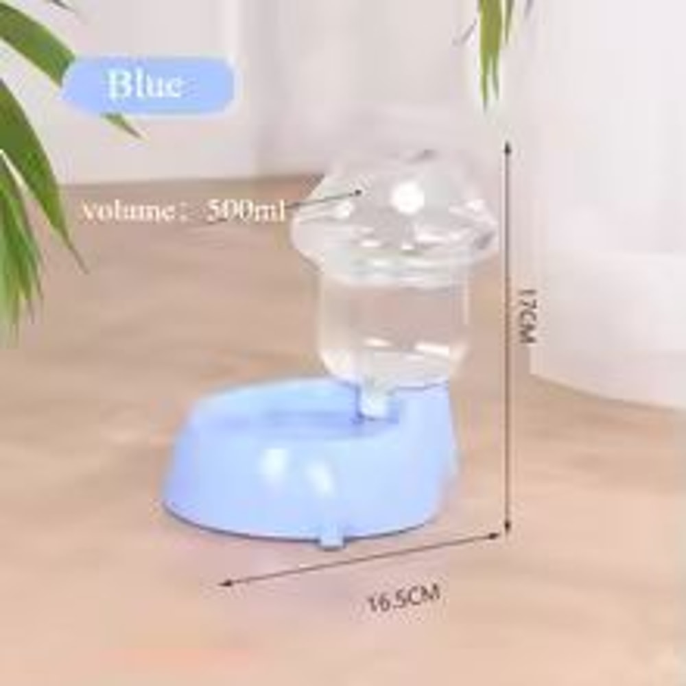 Automatic Cat Feeder And Water Dispenser Cute Mushroom Large Capacity Pet Food Bowl Set 2