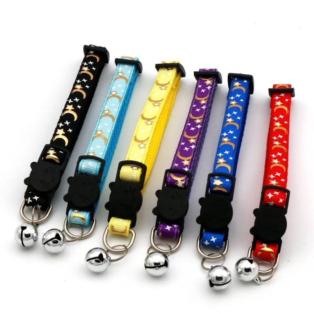 Adjustable Star And Moon Pet Collar Cute Sparkle Dog And Cat Accessory 10