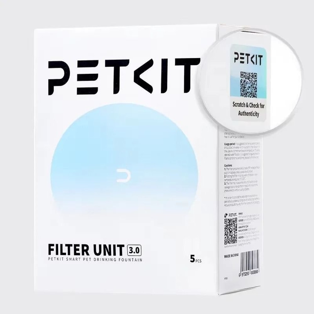 PETKIT Eversweet Water Fountain Replacement Filters 5 Pack For Cat And Dog Water Dispensers 0