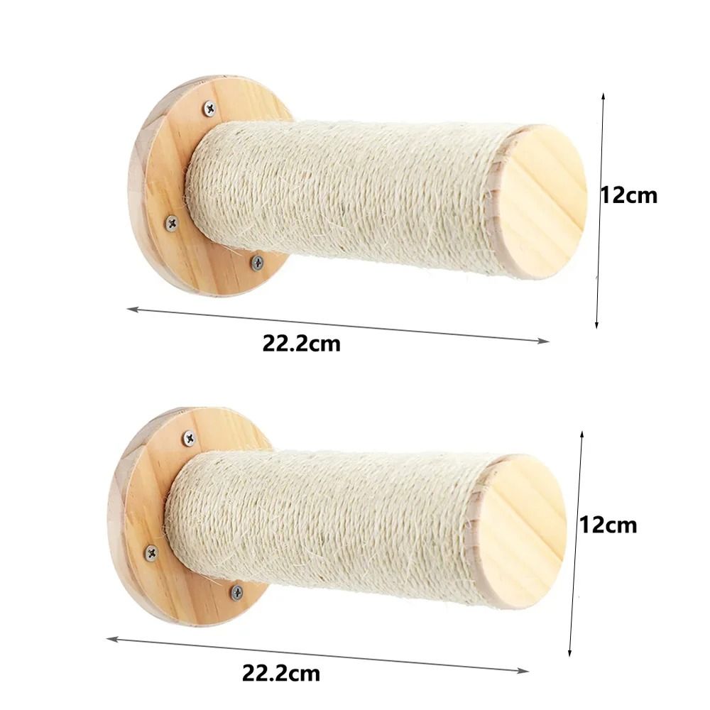 Wall Mounted Cat Climber And Sisal Scratcher Wooden Activity Bridge Ladder For Cats And Kittens 4