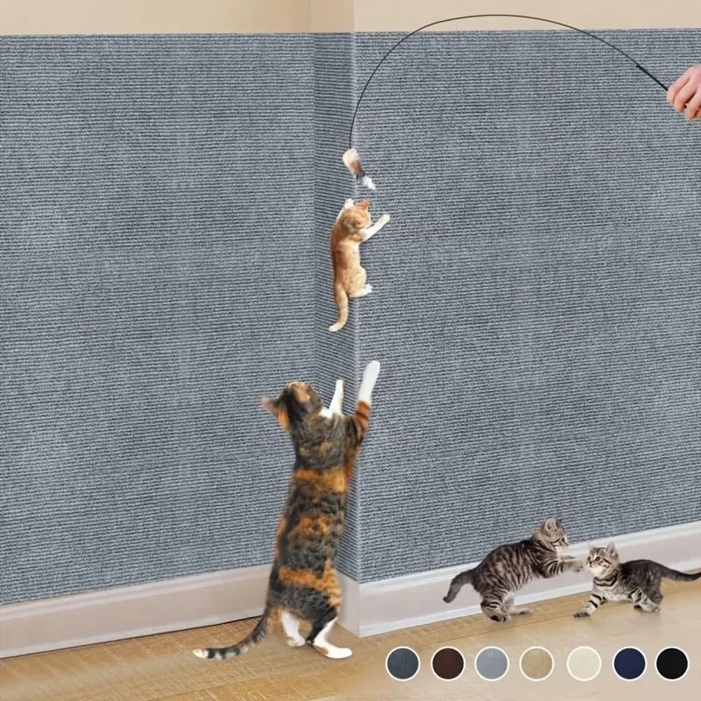 Self Adhesive Cat Scratch Mat Trimmable Furniture And Wall Protector For Cats 3