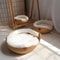 Cozy Bamboo Weave Pet Bed With Removable Cushion For Cats And Small Dogs 3