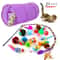 Foldable Cat Play Tunnel Tent With Mouse Ball Toys For Kittens And Indoor Cats 15