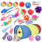 Foldable Cat Play Tunnel Tent With Mouse Ball Toys For Kittens And Indoor Cats 22
