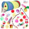 Foldable Cat Play Tunnel Tent With Mouse Ball Toys For Kittens And Indoor Cats 16