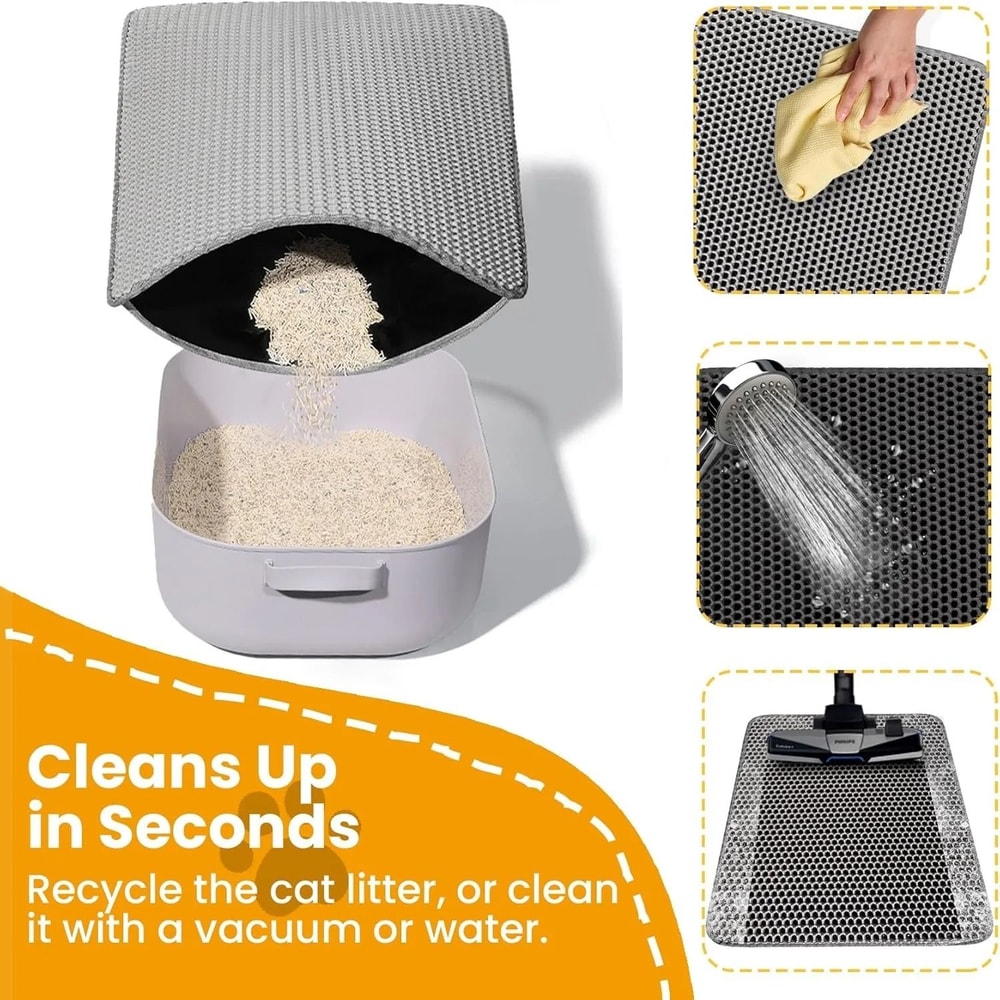 Waterproof Double Layer Cat Litter Mat For Litter Trapping And Floor Protection 5