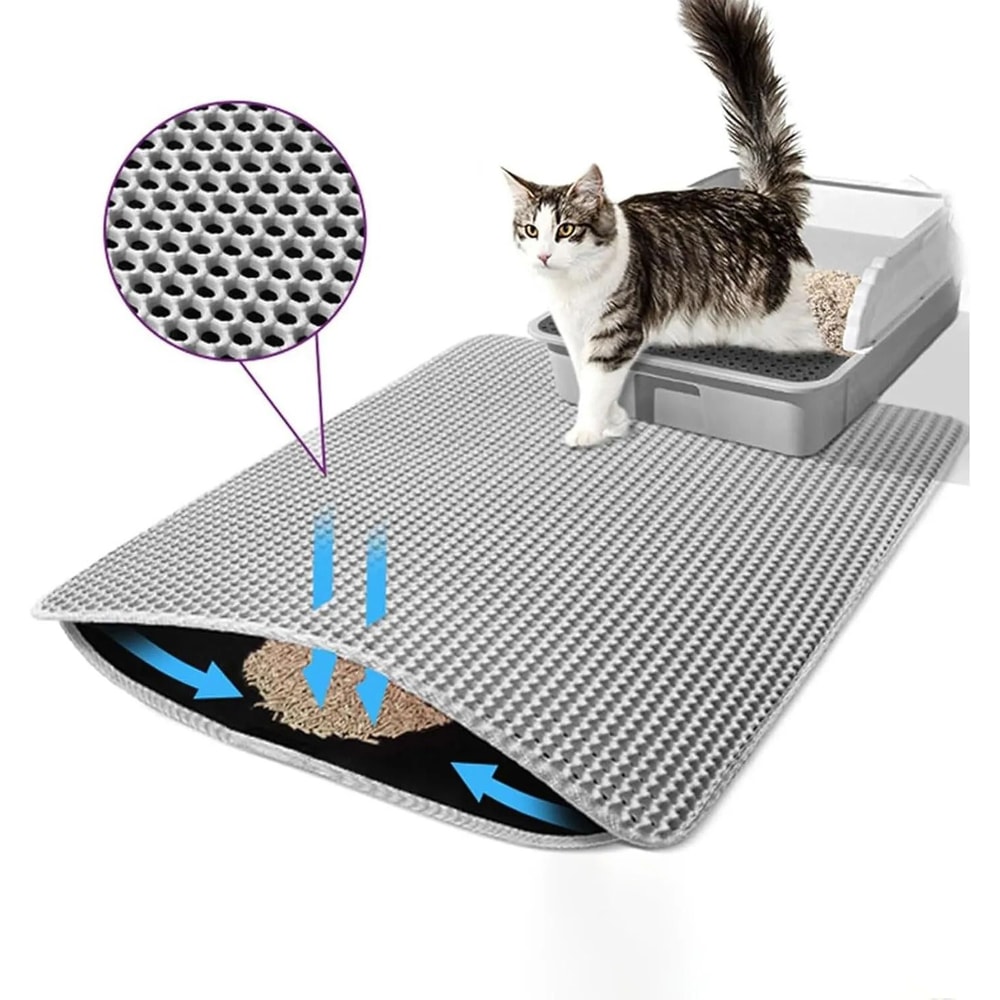 Waterproof Double Layer Cat Litter Mat For Litter Trapping And Floor Protection 8