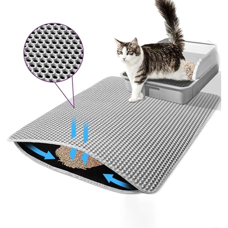 Waterproof Double Layer Cat Litter Mat For Litter Trapping And Floor Protection 8