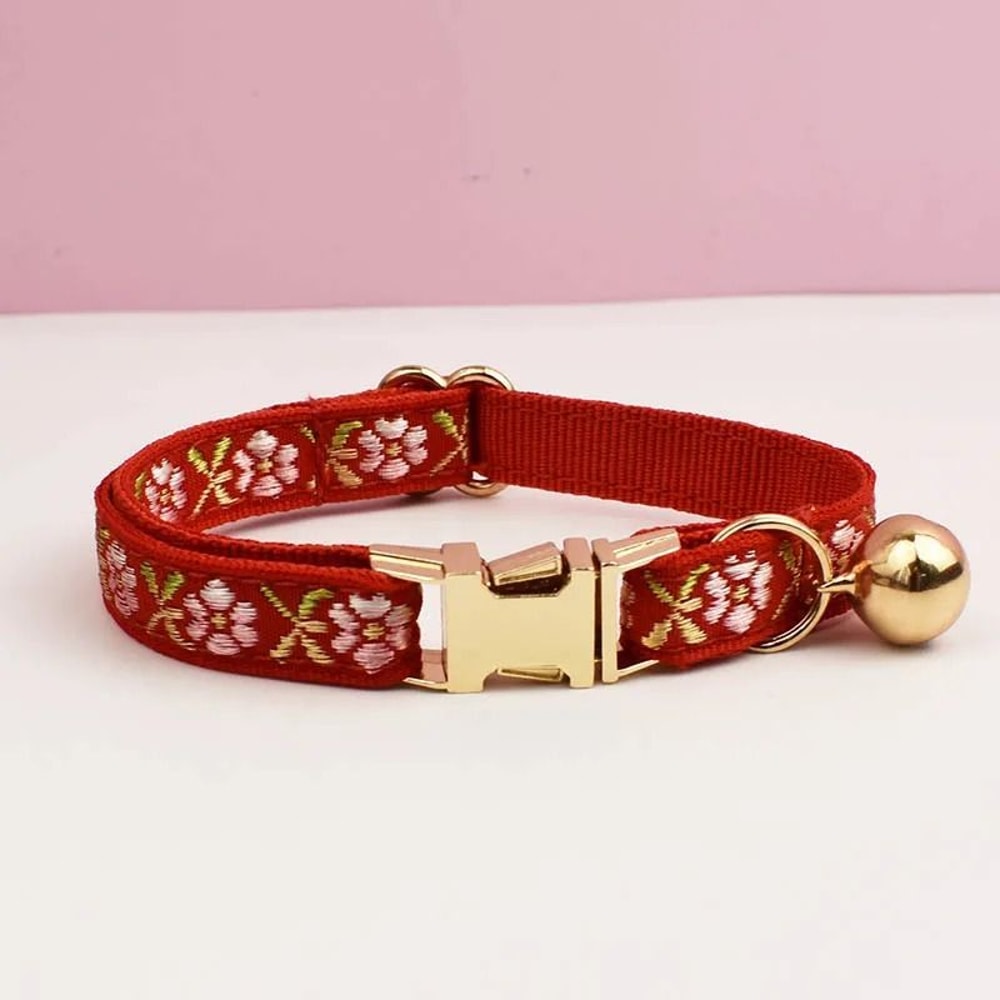 Adjustable Personalized Cat Collar With Bell For Cats And Small Dogs 7