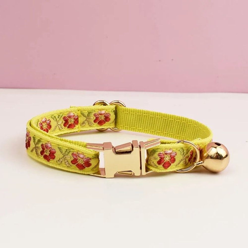 Adjustable Personalized Cat Collar With Bell For Cats And Small Dogs 1