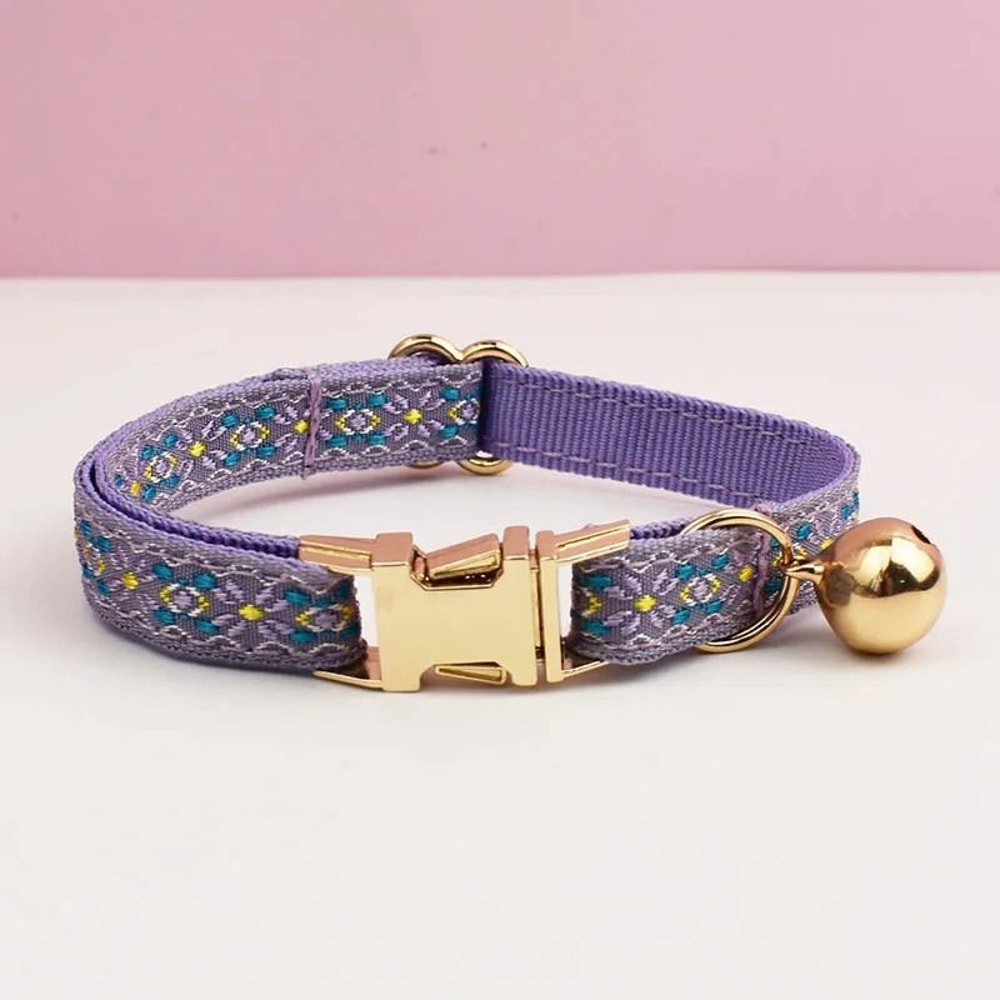 Adjustable Personalized Cat Collar With Bell For Cats And Small Dogs 2