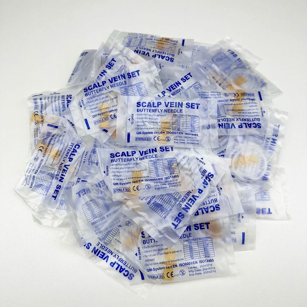 Disposable Veterinary Butterfly Infusion Needle Set For Pet IV Care 100PCS 1