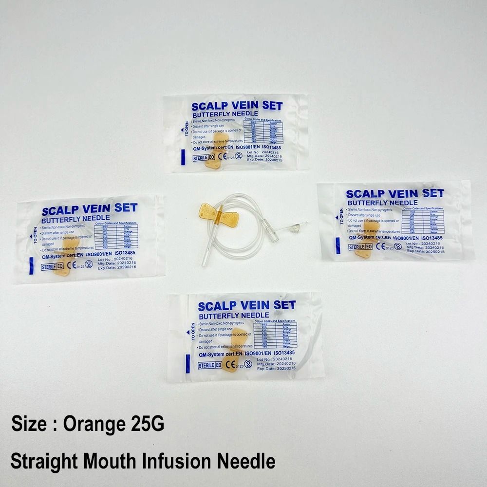 Disposable Veterinary Butterfly Infusion Needle Set For Pet IV Care 100PCS 6