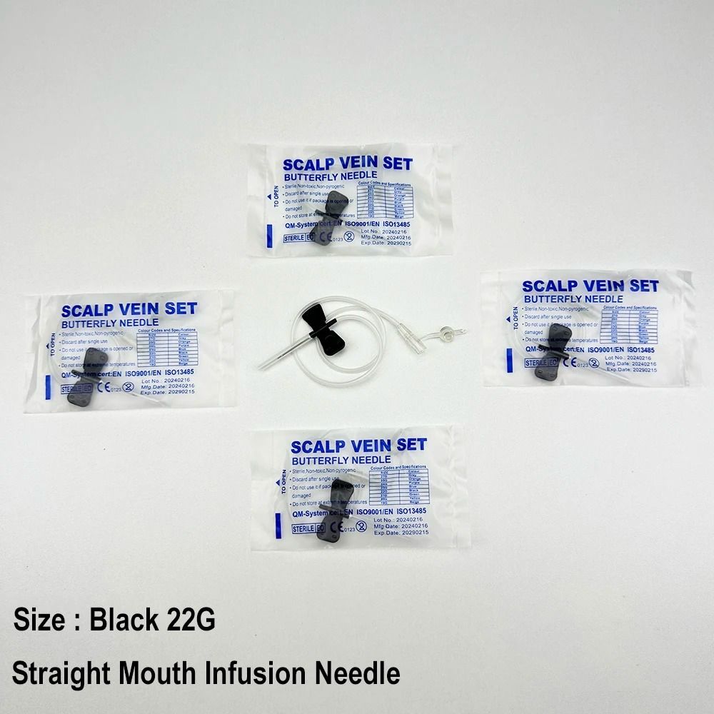 Disposable Veterinary Butterfly Infusion Needle Set For Pet IV Care 100PCS 7