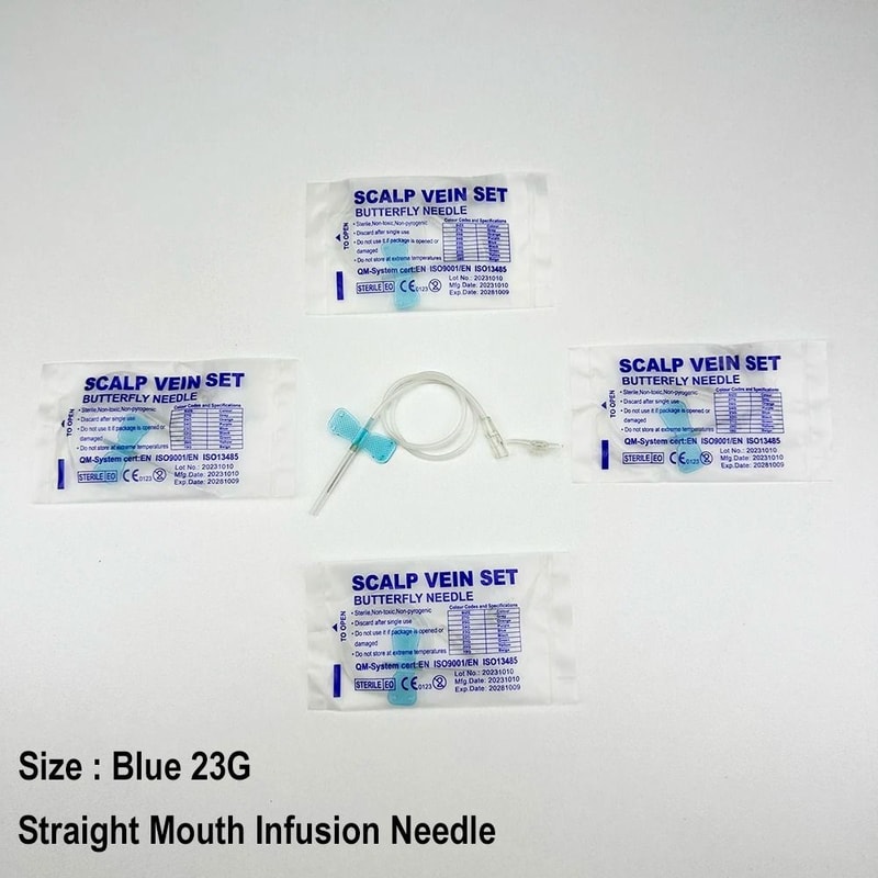 Disposable Veterinary Butterfly Infusion Needle Set For Pet IV Care 100PCS 9