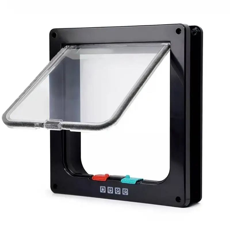 4 Way Locking Pet Door Weatherproof Cat And Dog Flap Door With Security Control 1