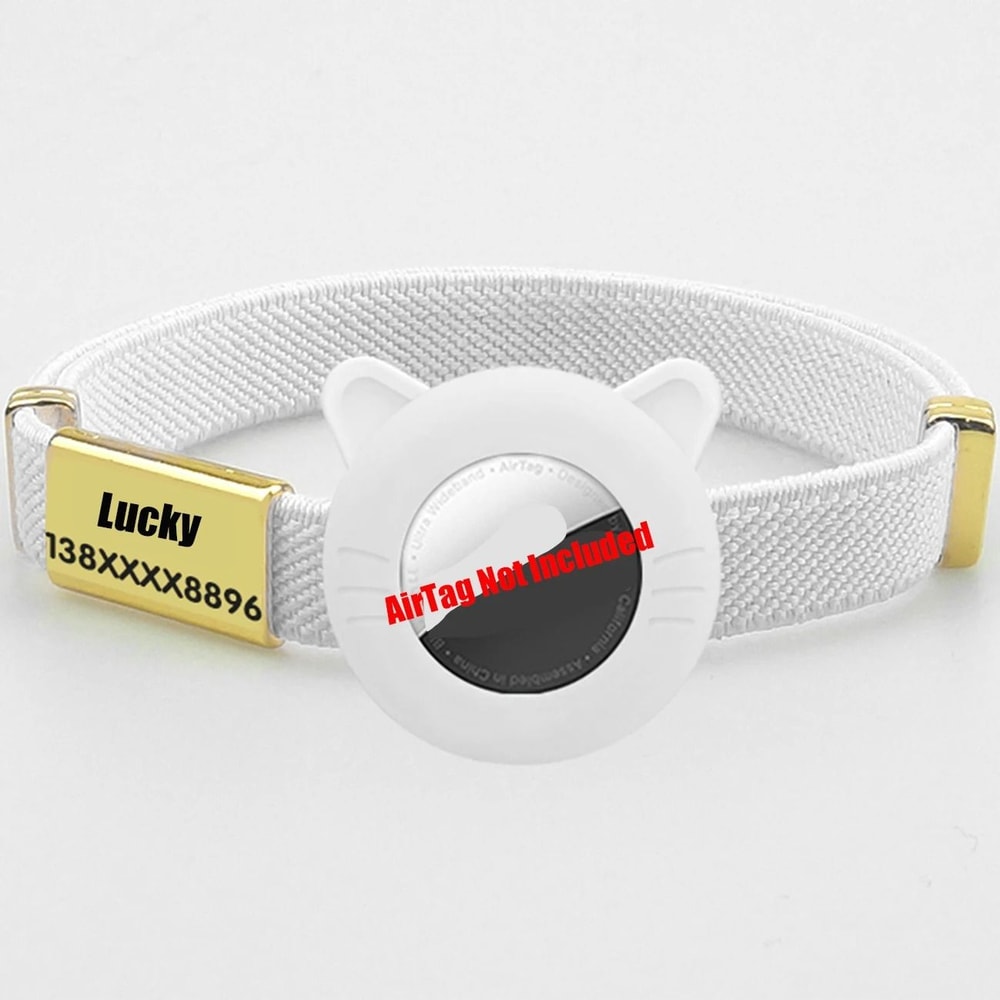 Breakaway AirTag Cat Collar With GPS Holder And Personalized Name Tag For Kittens And Cats 1