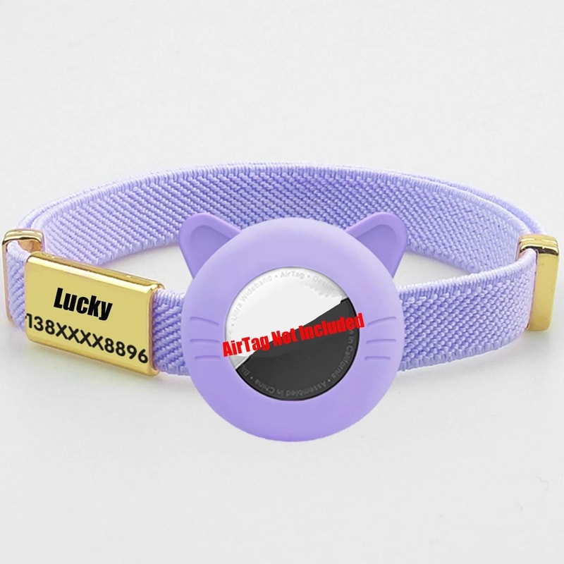 Breakaway AirTag Cat Collar With GPS Holder And Personalized Name Tag For Kittens And Cats 6