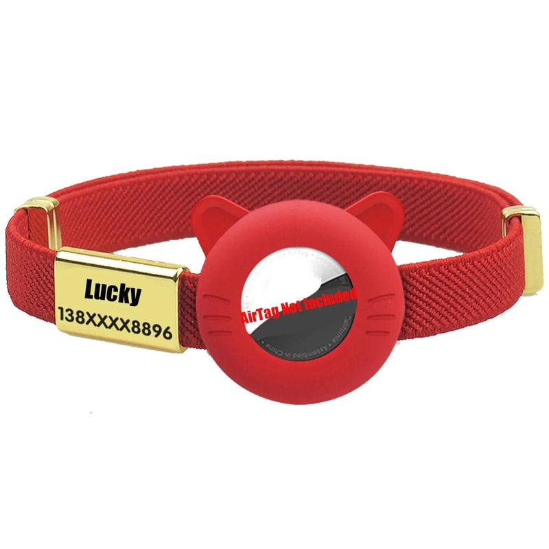 Breakaway AirTag Cat Collar With GPS Holder And Personalized Name Tag For Kittens And Cats 7