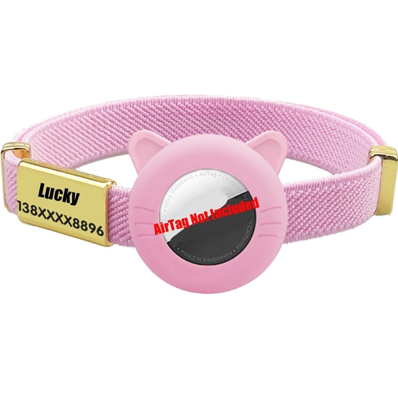 Breakaway AirTag Cat Collar With GPS Holder And Personalized Name Tag For Kittens And Cats 2
