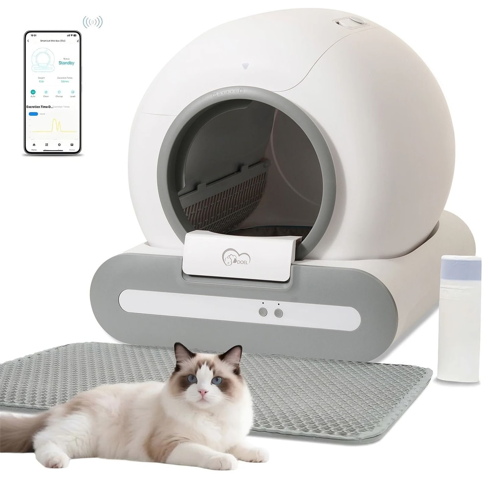DOEL Self Cleaning Cat Litter Box With App Control 65L Automatic Smart Litter Box 8