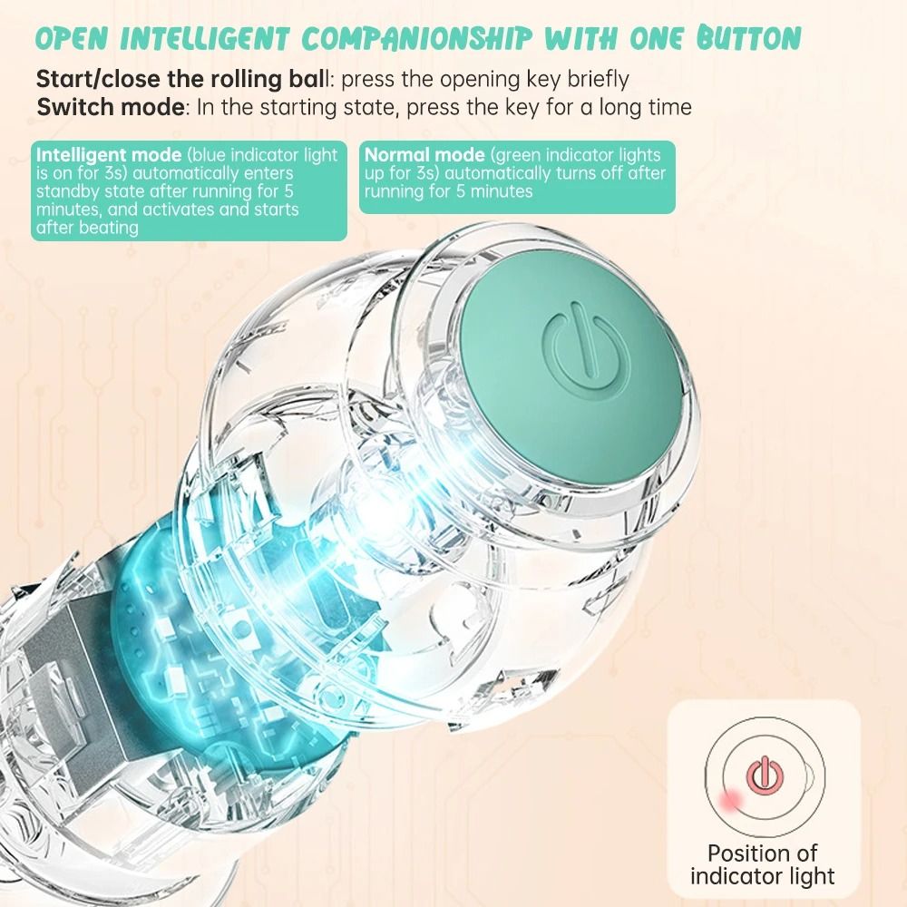 Smart Automatic Rolling Cat Ball Interactive Electric Toy For Indoor Cats And Kittens 13
